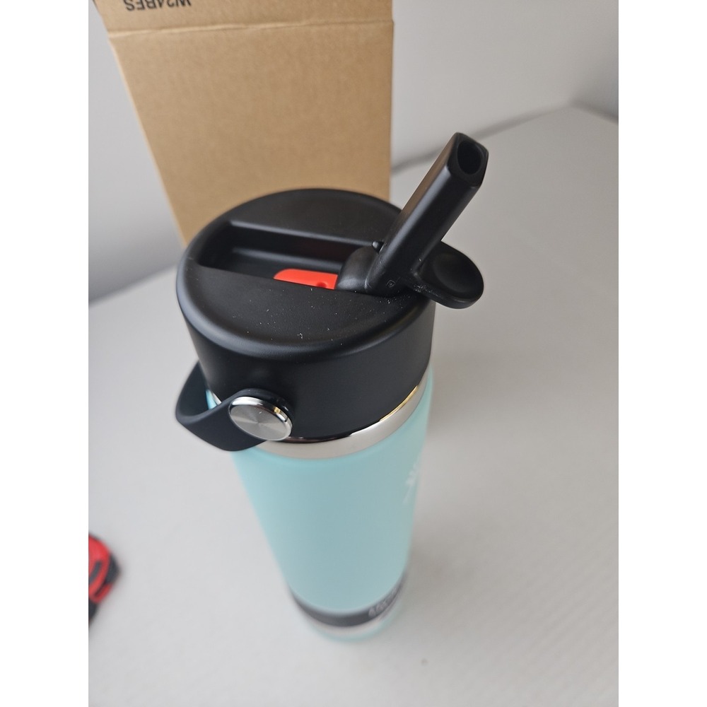 Hydro Flask 24 oz Wide Flex Straw Cap ‎ The Color Is Dew W24BFS Brand New In Box - Picture 7 of 10